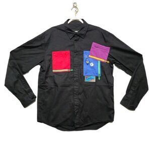 COOKIES ALL COMDITIONS Button Up Shirt Mens Large Black Multicolor Streetwear